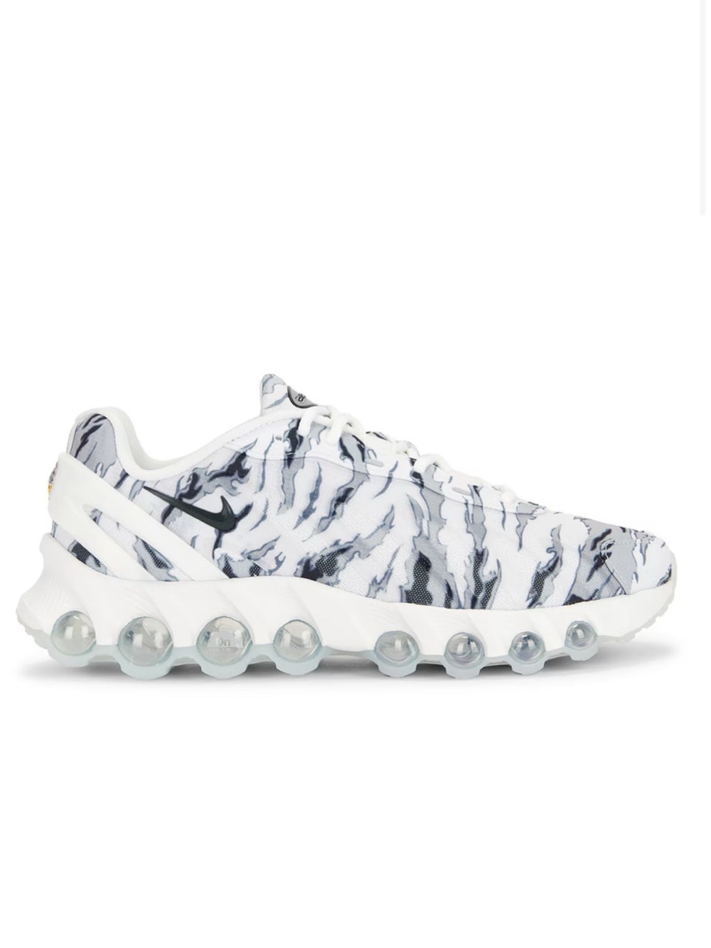 Nike Air Max White Marble Print Running Sneakers with Black Swoosh